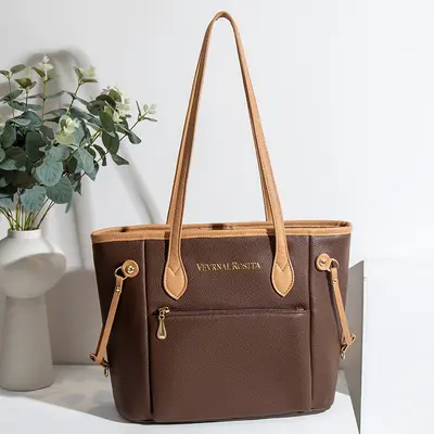 Außenhandel-Lieferfabrik klassische Einkaufstasche Öl-Rand Tote Bag großes mehrfarbiges Wickeltaschendesign große Kapazität Schultergurt Tasche für Frauen - 8