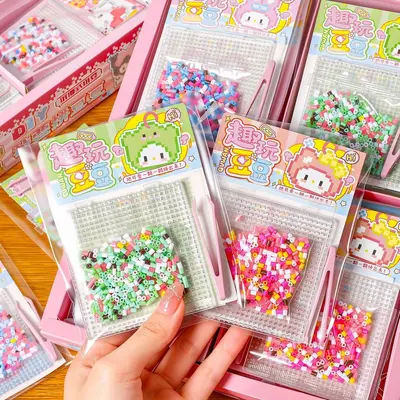 Piksel tarzı bead puzzle asılabilir süs, çocuklar için el yapımı DIY oyuncak - 4