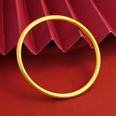 Vietnam kum altın 5mm antik miras bilekliği kadın buzlu düz halka katı alaşımlı altın kaplama bileklik tedarik toptan - 10