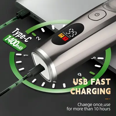 Rechargeable Professional Hair Clipper with LCD Digital Display