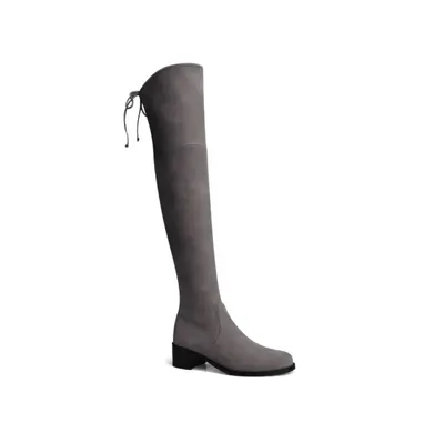 Damen-Reiterstiefel, gefüttert, Blockabsatz, elastisch, overknee - 12
