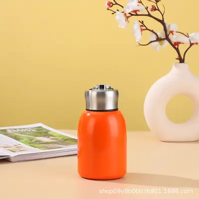 316 Stainless Steel Mini Thermos Cup with Lock Lid, Portable - 9