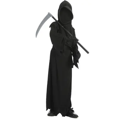 Kinder-Halloween-Sensenmann-Kostüm mit Sichel, Cosplay-Set - 7