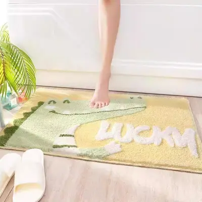 Bathroom Mat, Absorbent Non-Slip Thick Entrance Rug, Multiple Designs