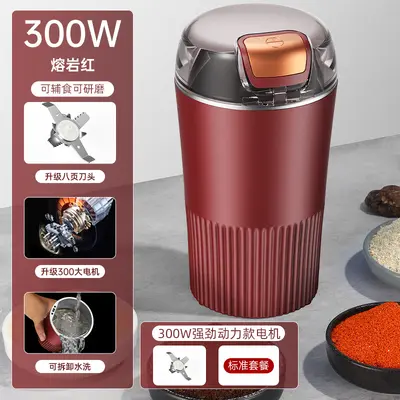 Household Small Grinder for Dry Chili Peppers and Grains, Ultra-Fine