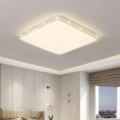 LED Ceiling Light with Crystal, Energy-Saving Bedroom and Living Room Set