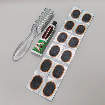 Tire Repair Patch Glue and Repair Kit for Bicycles and Motorcycles - 10