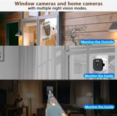 Yeni model Little Eagle 2K HD akıllı pencere monitörü wifi ev tipi delme gerektirmeyen kamera San Anno