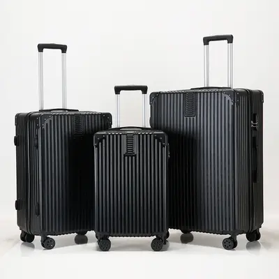 Silent universal wheeled luggage bag, 20 inch trolley bag for men and women, travel bag, 24 inch coded lock bag, 28 inch 3-piece set.