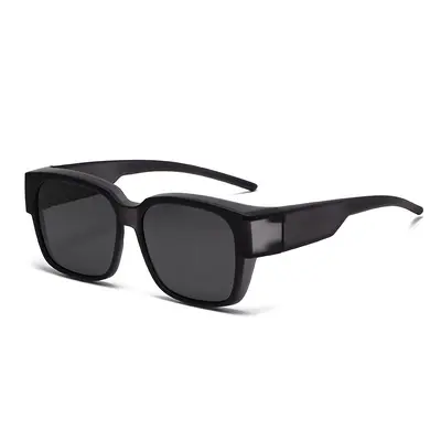 TR9002 Square Frame Sunglasses for Men and Women, Worn Over Myopia Glasses - 6