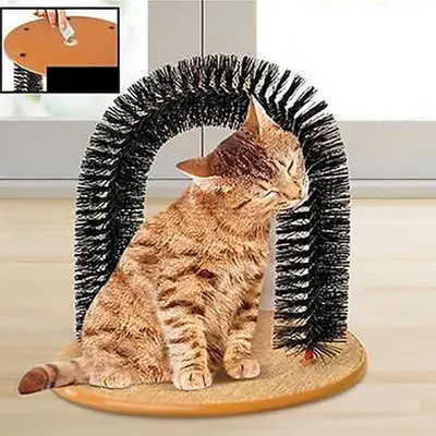 Purrfect Arch Cat Grooming Brush Self-Grooming Rubbing Device Cat Scratch Toy Pet Supplies Dog Arch Thick Sturdy