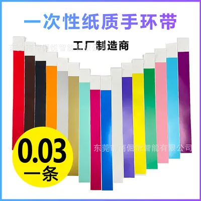 Disposable Colour-Coded ID Wristbands for Amusement Parks and Playgrounds, PP Synthetic Pa