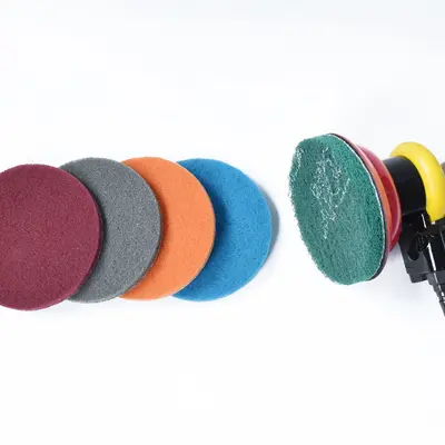 Cross-border wholesale industrial scouring pad electric drill brush kitchen cleaning rust remover sanding brush cloth flocked scouring pad