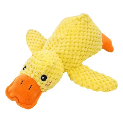 Squeaky Plush Dog Toy, Durable Bite-Resistant, Yellow Duck - 6