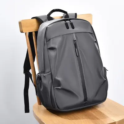 Casual City Backpack Large Capacity Laptop Compartment Waterproof Nylon - 5