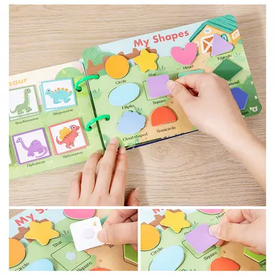 Yapışkanlı Meşgul Kitap, Montessori El Yapımı Çıkartma Kitabı
