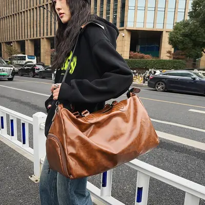PU Travel Bag Waterproof with Shoe Compartment