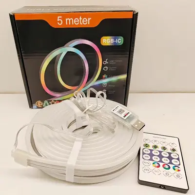 5V Flexible Color-Changing LED Strip Light Set, USB, Bluetooth
