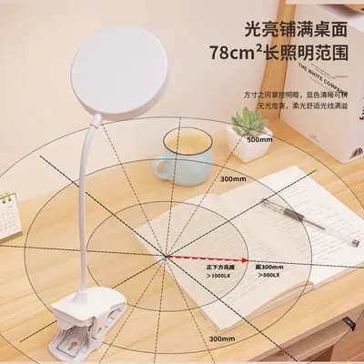 Clip-On Rechargeable LED Eye-Care Desk Lamp for Students
