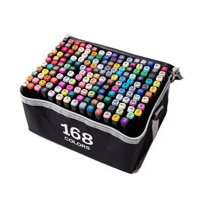 TOUCH marker kalemi seti, 168 renk, siyah gövde, yağlı - 6