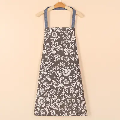 Ethnic Style Kitchen Apron, Stain and Oil Resistant Cotton, Unisex
