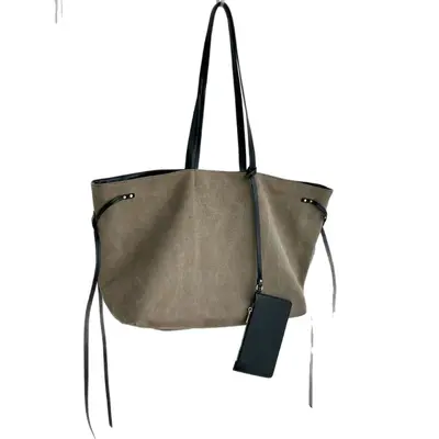 Women's Retro Canvas Tote Bag, Large Capacity Single-Shoulder Bag - 6