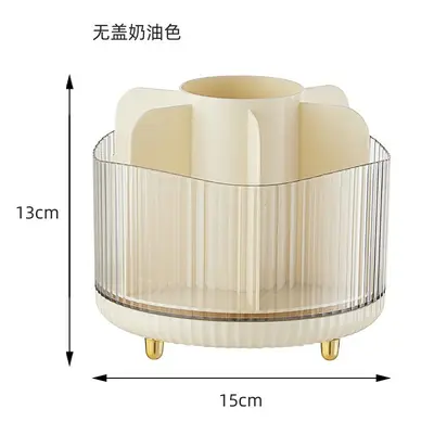 Rotating makeup brush storage box, transparent, dustproof - 9