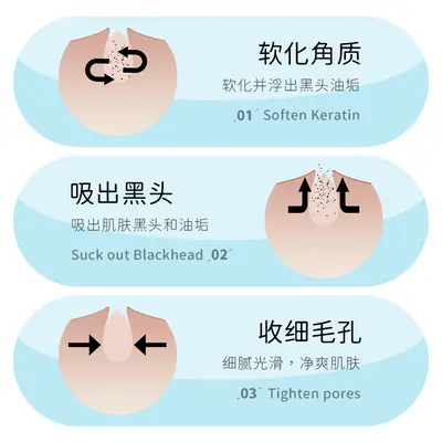 Blackhead Removal Green Mask Set with Pore Tightening Nose Strips - 5