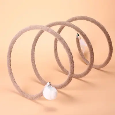 Tüylü kedi oyun tüneli ve oltalı kedi oyuncağı seti, kendi kendine oynayan küçük fare - 9