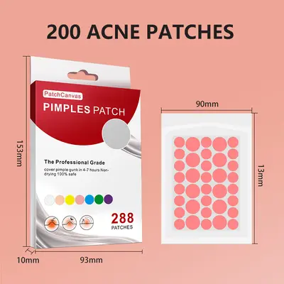 PatchCanvas痘痘贴盒装7色透明圆形痘痘贴纸SHOPEE现货厂家批发 - 7