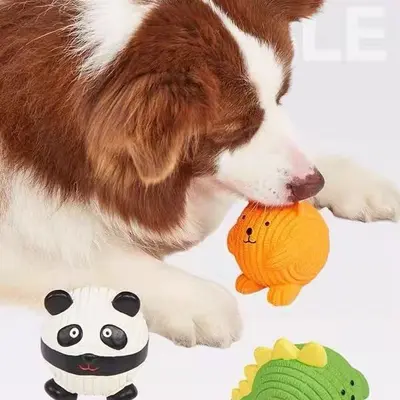 FOFOS Latex Squeaky Dog Toy, Durable, for All Breeds - 3