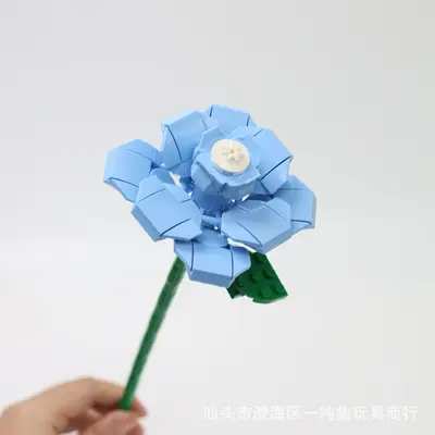 Zuanma 087 Building Block Flower Single Stem Everlasting Flower Building Block Rose Sunflower DIY Cross-Border Wholesale Dropshipping - 12