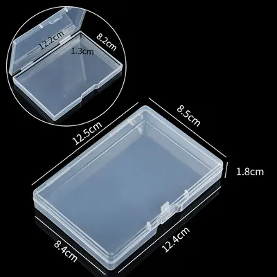 Şeffaf dikdörtgen plastik kutu parçaları takı saklama kutusu düz kırtasiye ambalaj kutusu boş kutu Amazon toptan - 8
