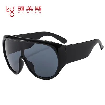 Oversize-Sonnenbrille mit großem Rahmen, Unisex Laufsteg-Modebrille - 3