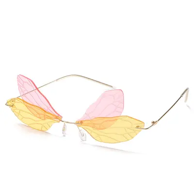 Dragonfly Frameless Gradient Women's Sunglasses - 4