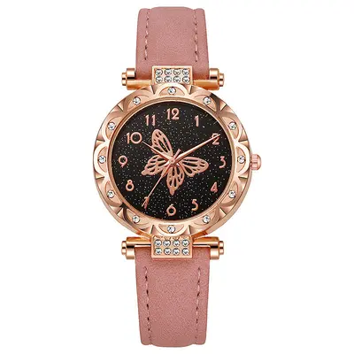 Cross-border new fashion watch women's fashion simple butterfly quartz belt electronic watch wholesale direct sales - 11