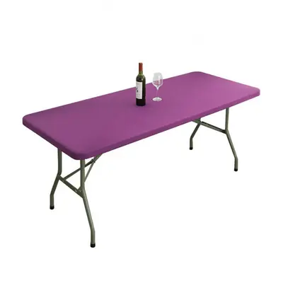 Rechteckige elastische Tischdecke Uni-Farbe - 6