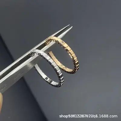 V altın buz küpü çift yüzük 18K elmaslı - 13