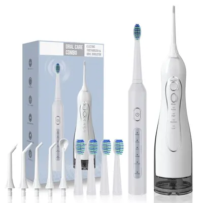 F5 diş ipi T8 elektrikli diş fırçası şarjlı set - 4