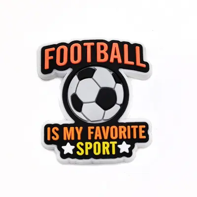 Football Themed Soft Rubber Clog Charms, World Cup Decorative - 9