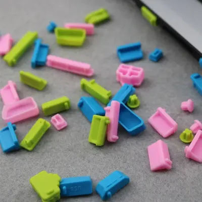 Laptop USB Port Dust Plug Set, 16 Pieces, Type-C