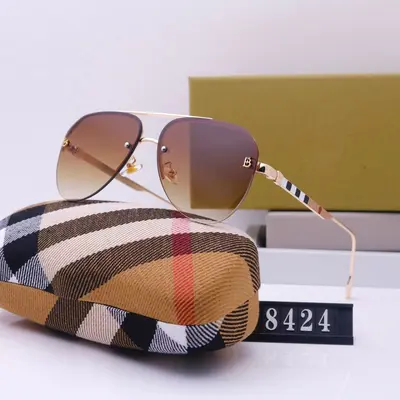 Large Frame Sunglasses Classic Unisex Rimless Driving Sunglasses 8424 - 10