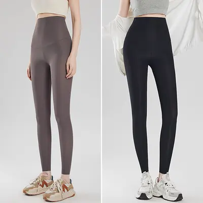 Damen ultradünne Leggings hohe Taille Eisseide Sonnenschutz - 11