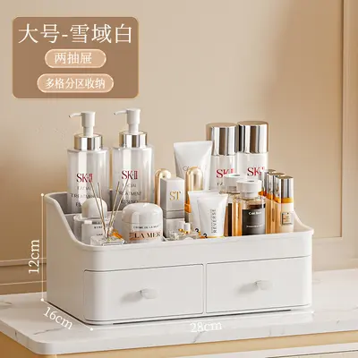 Kosmetik-Aufbewahrungsbox mit Make-up-Pinsel- und Lippenstift-Organizer - 12