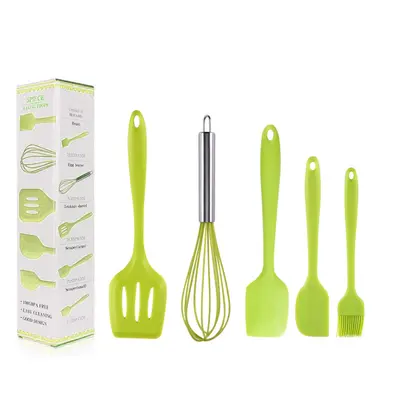 Silicone spatula scraper brush egg beater silicone kitchen utensils 5-piece kitchen utensils set kitchen cooking tools - 10