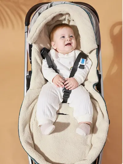 Babyschlafsack Herbst/Winter verdickt warm winddicht Baby-Kinderwagen-Schlafsack universell einsetzbar Outdoor-Reisedecke Schlafsack mit Armen
