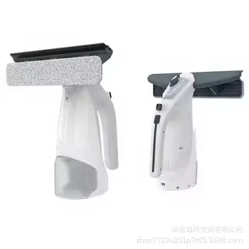Glass squeegee with integrated water collector, suction and vacuum function
