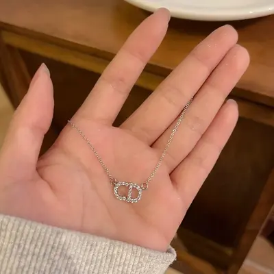 S999 Silber Perlenkette Damen Nischendesign Luxus hochwertiges Feeling kein Verfärben minimalistisch Schlüsselbein Kette Accessoires Großhandel