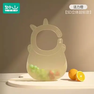 3D-Babylätzchen aus Silikon mit Auffangtasche, wasserdicht, lebensmittelecht - 12