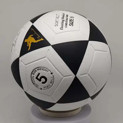 PVC Dikişli Deri Futbol Top No. 5, Aşınmaya Dayanıklı PU, Yetişkin - 7